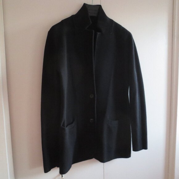 J Crew Black Cotton Knit Sweater Blazer Jacket 100% Cotton Size S Small - Picture 6 of 6